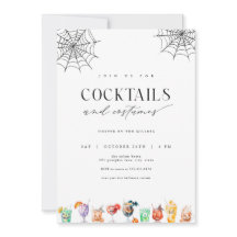 Cocktails & Kostüme Halloween-Party Einladung