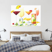 Cocktails Leinwanddruck (Insitu (Schlafzimmer))