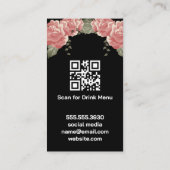 Cocktails Martini-Logo | Marmor und Rose Visitenkarte (Rückseite)