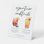 Cocktails-Menü für die Unterschrift Sockelschild (Vorderseite)