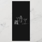 Cocktails Minimal Modernes Menü für Hochzeiten auf Menükarte (Rückseite)