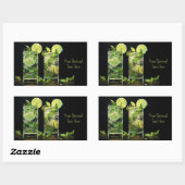 Cocktails mit benutzerdefiniertem Text Rechteckiger Aufkleber (Blatt)