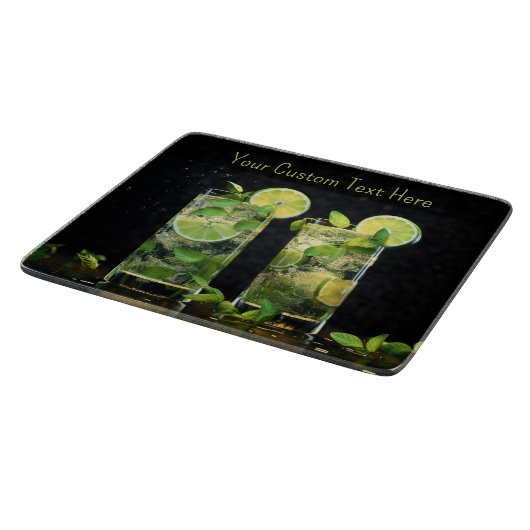 Cocktails mit benutzerdefiniertem Text Schneidebrett (Ecke)