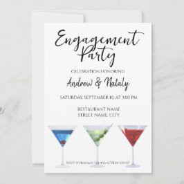 Cocktails mit bunten Cocktails Einladung