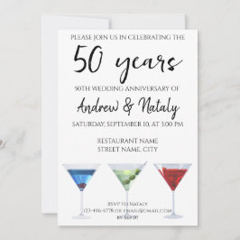 Cocktails mit bunten Cocktails Einladung