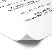 Cocktails mit einfacher Minimalistischer Signatur Poster (Ecke)