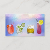 Cocktails | Mixology Barkeeper Business Card Visitenkarte (Rückseite)