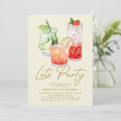 Cocktails | Modernes Einfaches Erwachsenenalter zu Einladung (Stehend Vorderseite)