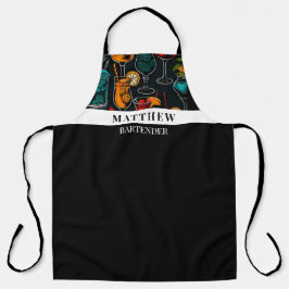 Cocktails Muster Beruflicher Barkeeper Schürze