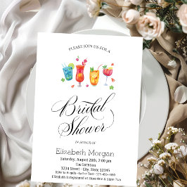 Cocktails Obst Brautparty Einladung