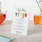 Cocktails & Party Bar Drinks Hochzeitsmenü Sockelschild (In SItu)