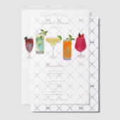 Cocktails Party Drinks Brautparty Pergament Einladungen (Versetzt (Einladung))