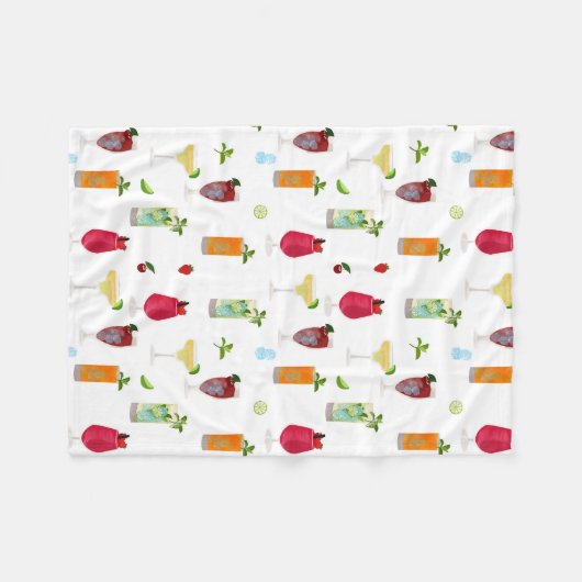 Cocktails & Party Drinks Fleecedecke (Vorderseite (Horizontal))