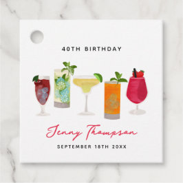 Cocktails Party Drinks Geburtstagsparty Geschenkanhänger