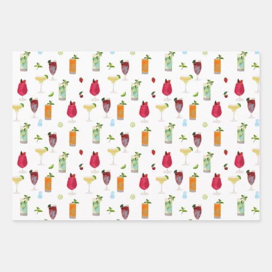 Cocktails & Party Drinks Geschenkpapier Set (Vorderseite 3)