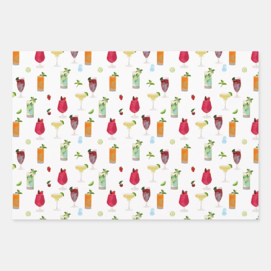 Cocktails & Party Drinks Geschenkpapier Set (Vorderseite 2)