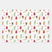 Cocktails & Party Drinks Geschenkpapier Set (Vorderseite)