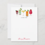 Cocktails & Party Drinks nach Maß Mitteilungskarte (Vorderseite)