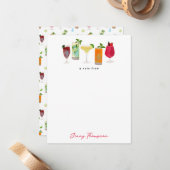 Cocktails & Party Drinks nach Maß Mitteilungskarte (Vorderseite/Rückseite Beispiel)