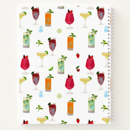 Cocktails Party Drinks Rezept Notizblock (Rückseite)