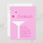 Cocktails Party Einladung (Vorne/Hinten)