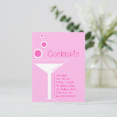 Cocktails Party Einladung (Stehend Vorderseite)