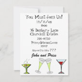 Cocktails / Party Einladung Einladung des SRF (Rückseite)