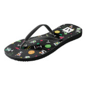 Cocktails Party Pattern Badesandalen (Schrägansicht)