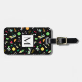 Cocktails Party Pattern Gepäckanhänger (Vorderseite horizontal)