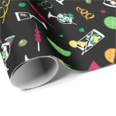 Cocktails Party Pattern Geschenkpapier (Rolleneckpunkt)