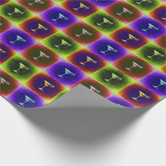 Cocktails Pop Art Geschenkpapier (Ecke)