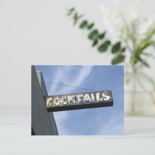 Cocktails Postkarte (Stehend Vorderseite)