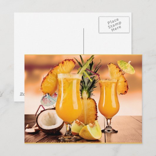 Cocktails Postkarte (Vorne/Hinten)