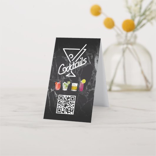 Cocktails | QR-Code | Benutzerdefiniert hinzufügen Treuekarte (Vorderseite)