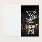 Cocktails | QR-Code | Benutzerdefiniert hinzufügen Visitenkarten (Außenseite Aufgefaltet)