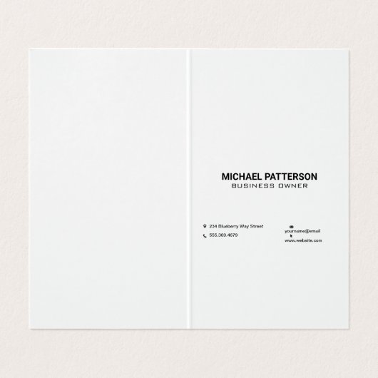 Cocktails | QR-Code | Benutzerdefiniert hinzufügen Visitenkarten (Innenseite Aufgefaltet)