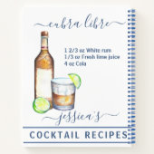 Cocktails Rezept gemischte Getränke Rum Notizblock (Rückseite)