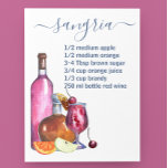 Cocktails Rezept gemischte Getränke Sangria Po Postkarte<br><div class="desc">Dieses Design kann in dem Bereich personalisiert werden, der durch das Ändern des Fotos und/oder Textes zur Verfügung gestellt wird. Sie können auch angepasst werden, indem Sie auf Vorlage personalisieren klicken und dann auf die Schaltfläche klicken, um weitere Optionen anzupassen, um die Hintergrundfarbe zu löschen oder zu ändern, Text hinzuzufügen,...</div>