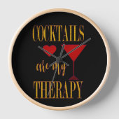 Cocktails sind meine Therapie Uhr (Vorderseite)