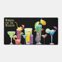 Cocktails Spaß beim Arbeiten am Wochenende Schreibtischunterlage