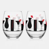 Cocktails Stemless Weinbrille Weinglas Ohne Stiel (Rückseite)