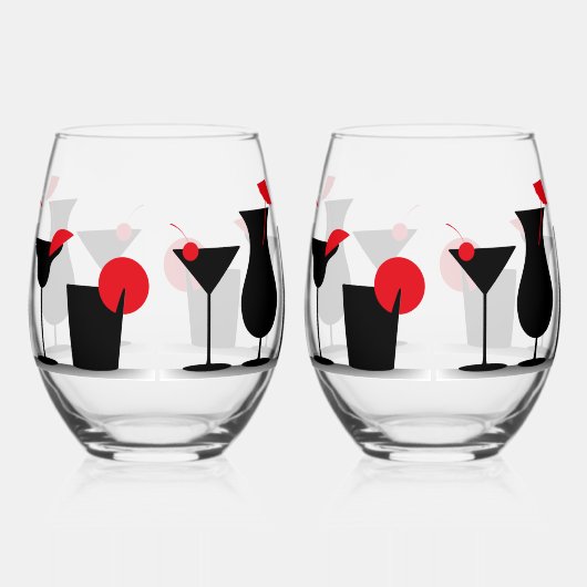 Cocktails Stemless Weinbrille Weinglas Ohne Stiel (Rechts)