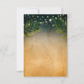 Cocktails Strand Hochzeit UAWG RSVP Karte (Rückseite)