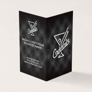 Cocktails-Symbol Bar und Restaurant Upholsterie Visitenkarten