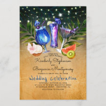 Cocktails, Tropical Beach Lights Hochzeit