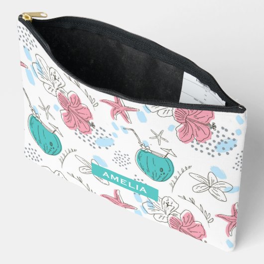 Cocktails tropischer Starfish Cocktail Name Zubehörtasche (Offen)