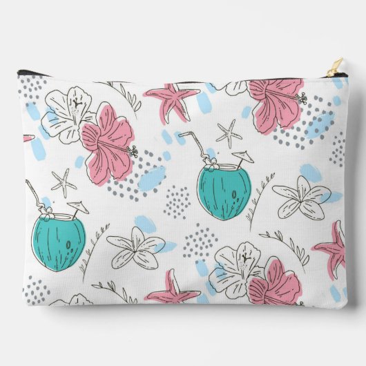 Cocktails tropischer Starfish Cocktail Name Zubehörtasche (Rückseite)