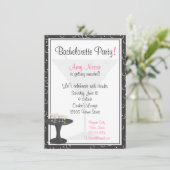 Cocktails u. Blasen-Junggeselinnen-Abschied Einladung (Stehend Vorderseite)