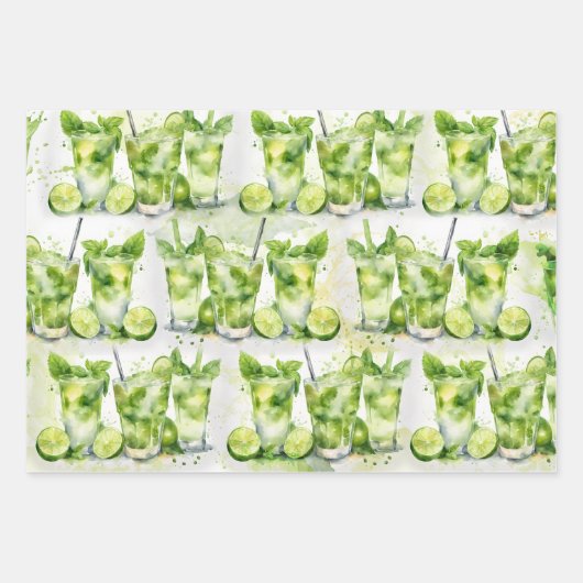 Cocktails um 7:00 Uhr Geschenkpapier Set (Vorderseite 2)