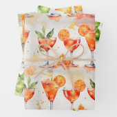 Cocktails um 7:00 Uhr Geschenkpapier Set (Beispiel)
